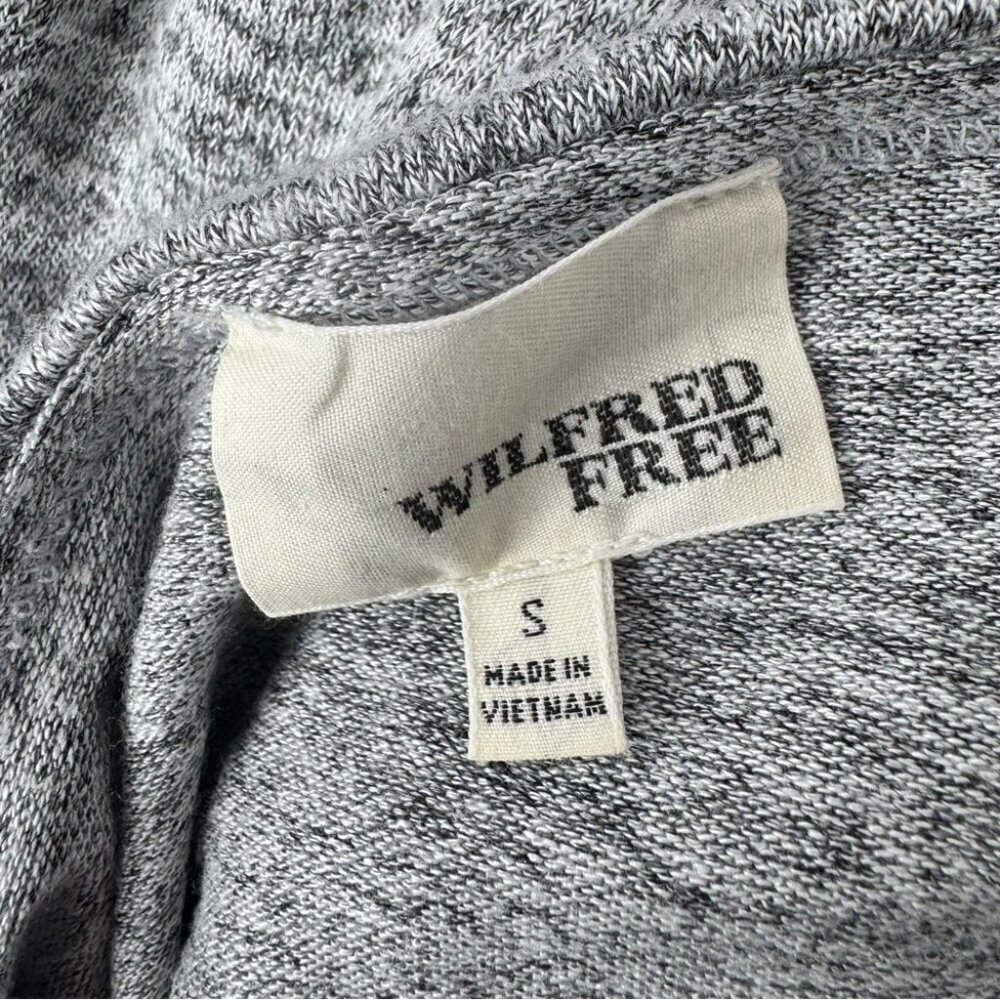 Aritzia Wilfred free Ruched Skirt soft stretchy grey white heathered - Picture 2 of 7